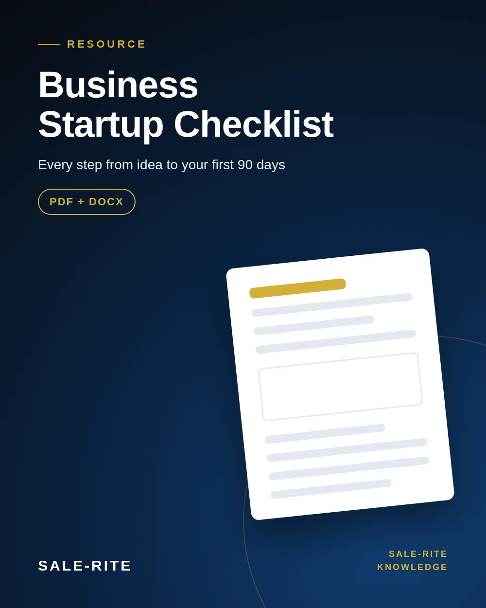 Business Startup Checklist cover