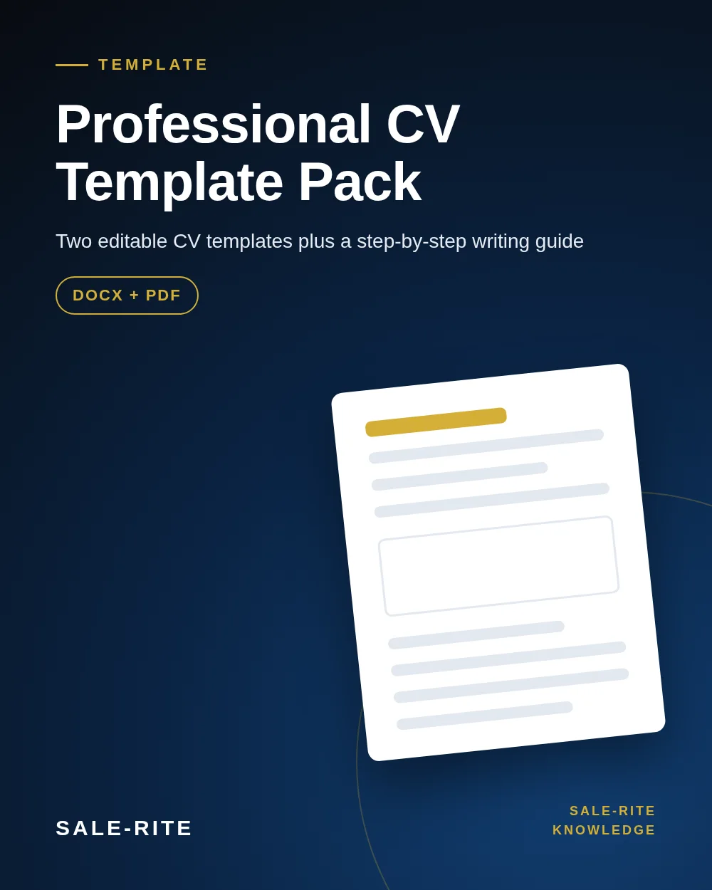 Professional CV Template Pack cover