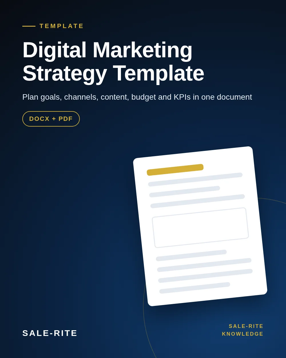 Digital Marketing Strategy Template cover