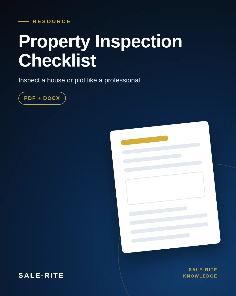 Property Inspection Checklist cover